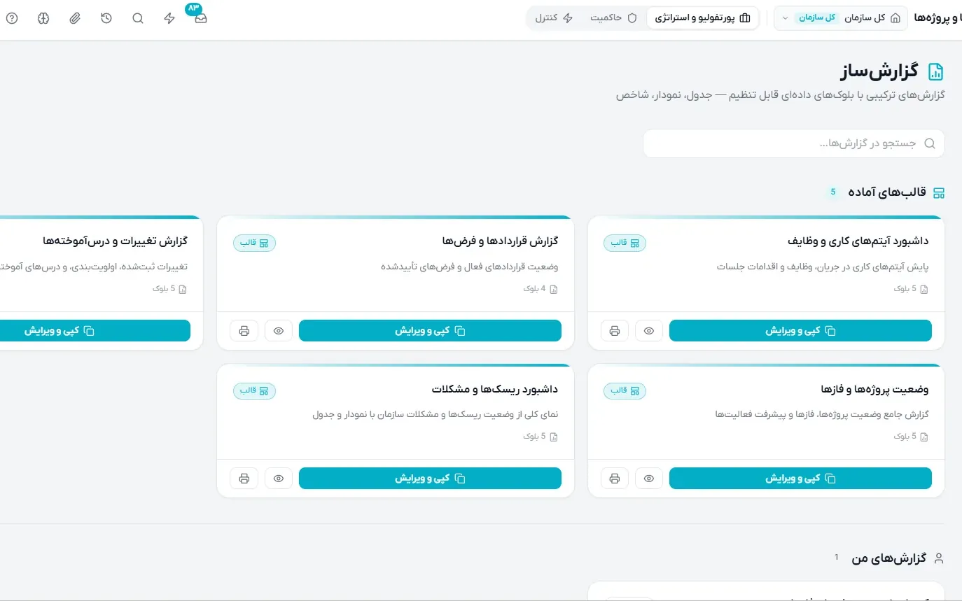 Reporting & management dashboards
